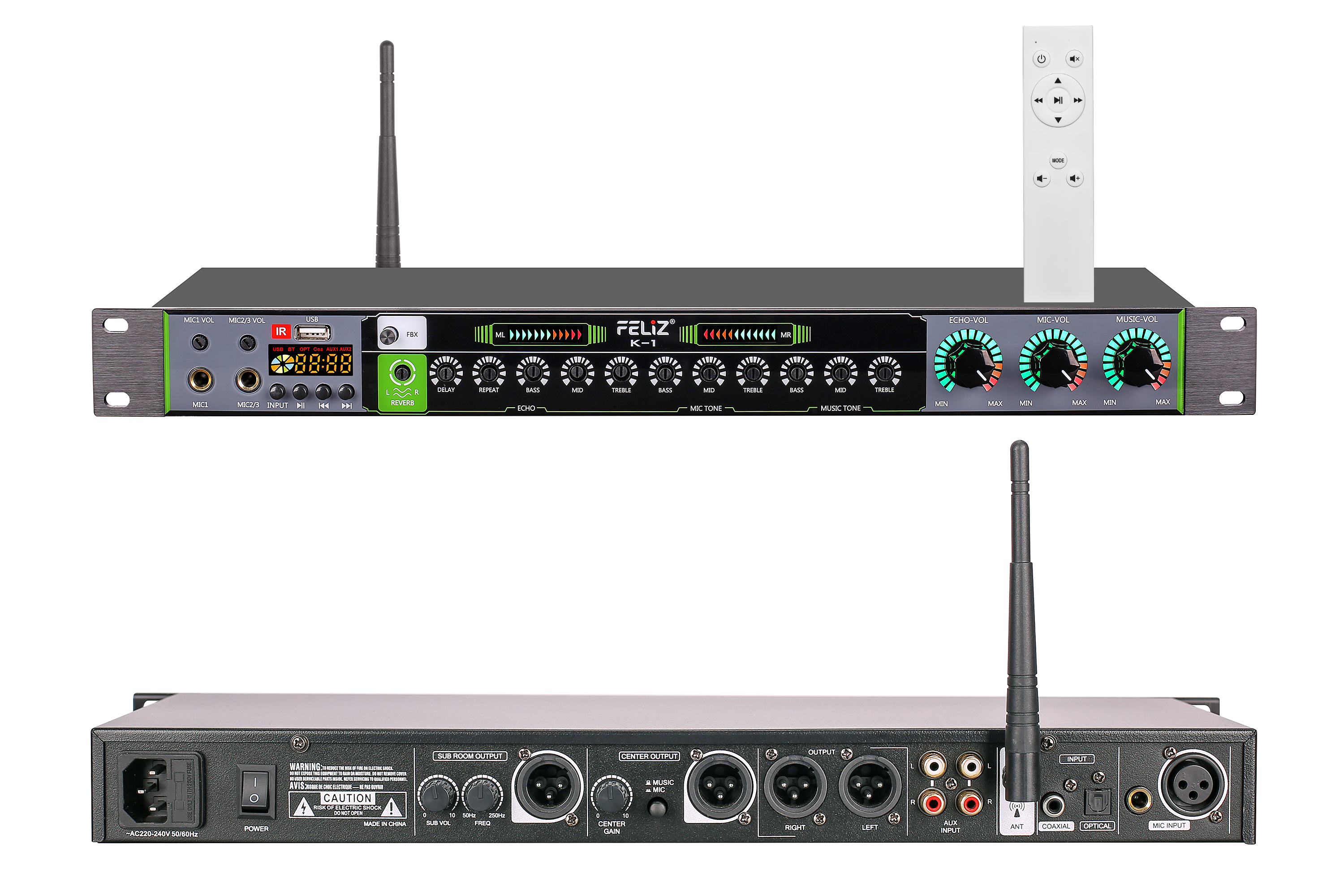 Rack de efectos de karaoke: la reverberación profesional para su música