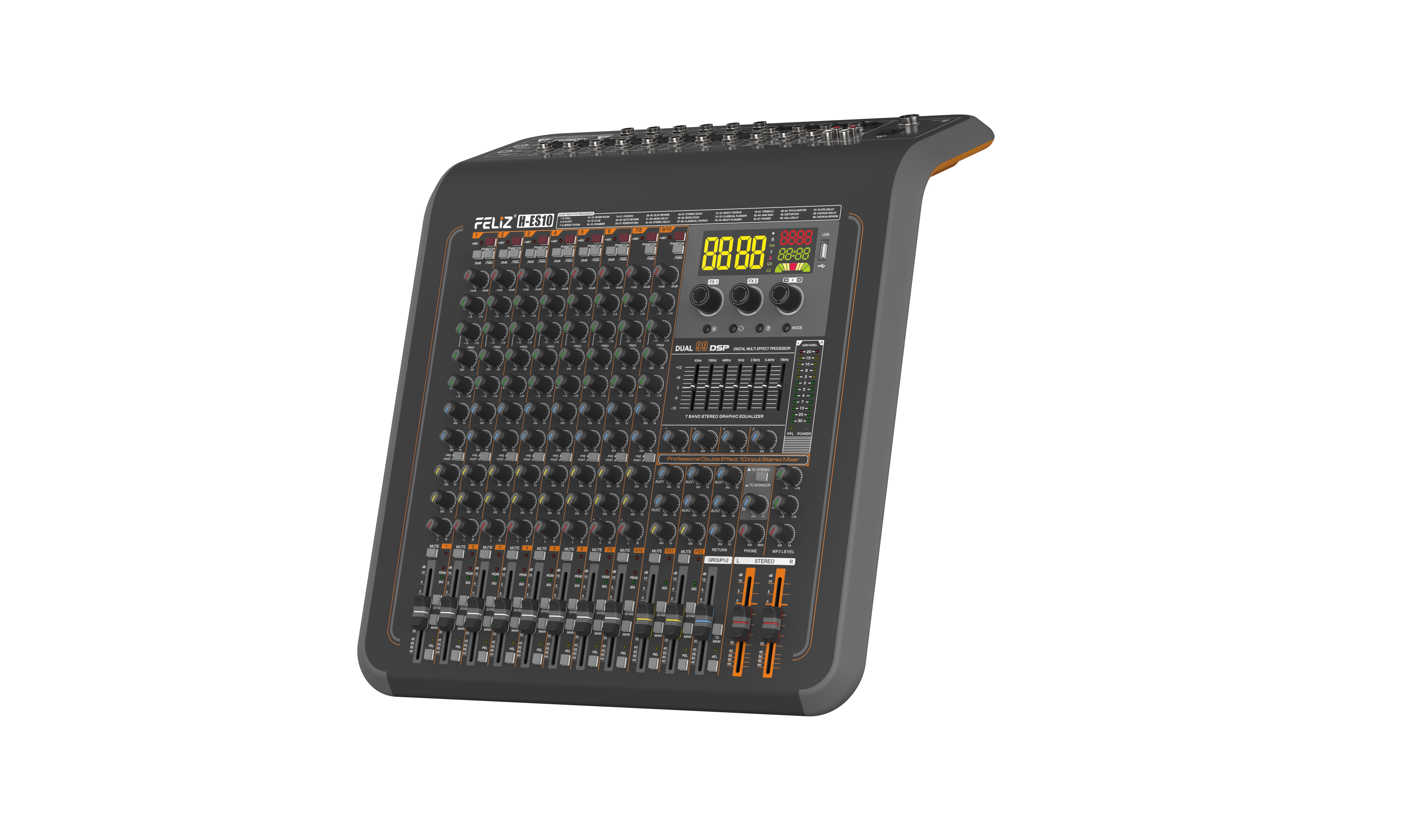 Mezclador H-CX10 / 14 canales con efecto DUAL 99DSP
