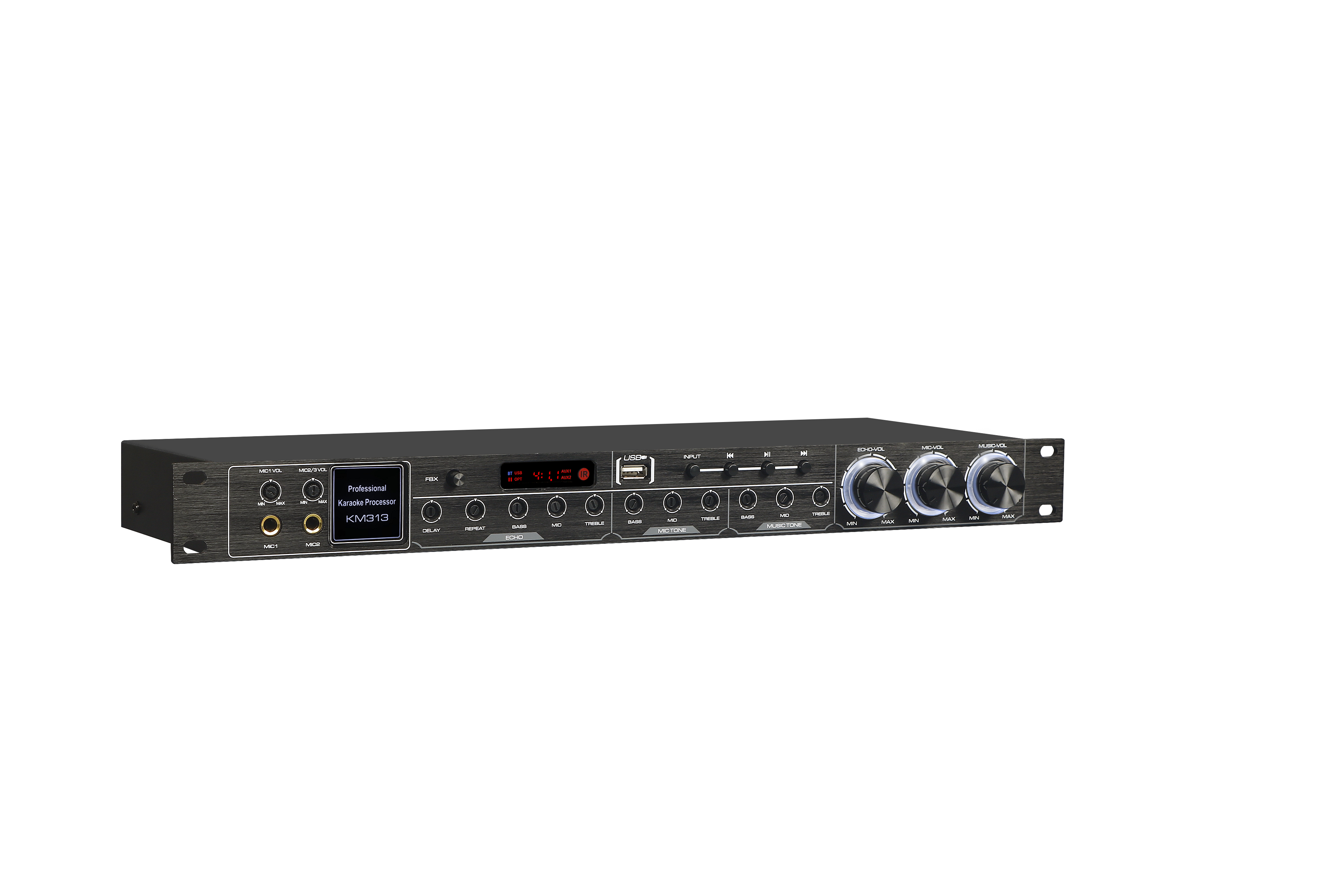 KM-315 / km-313 Procesador profesional de karaoke con control remoto