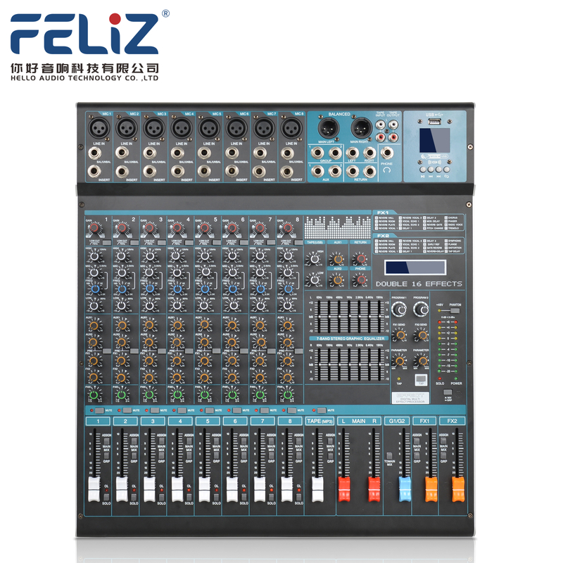 H-PMR 8 canal DSP / TAP EFECTOS DIGITAL MEZCLADOR AUDIO DIGITAL MEZCLA COMSOLE