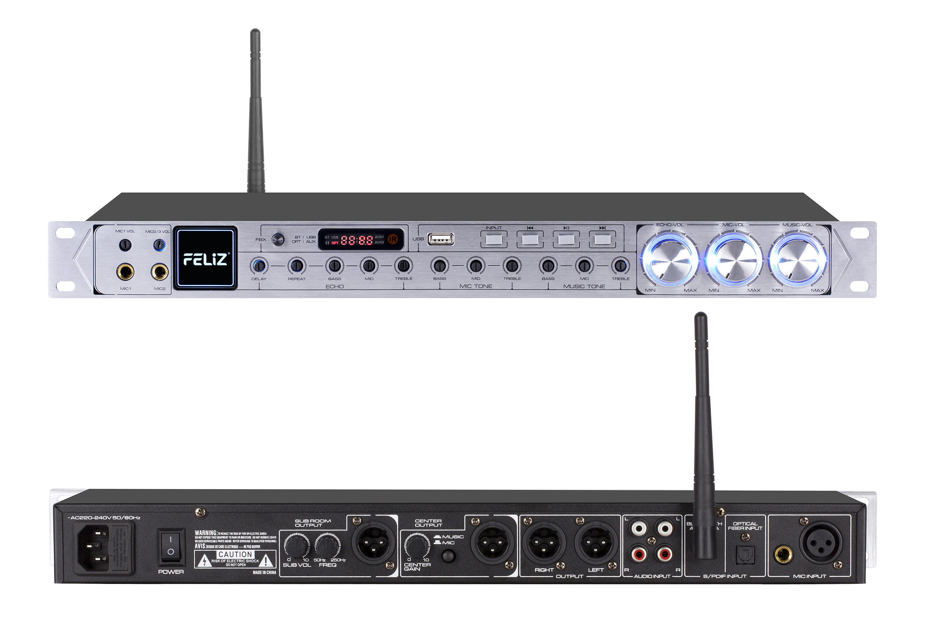 KM-315 / km-313 Procesador profesional de karaoke con control remoto