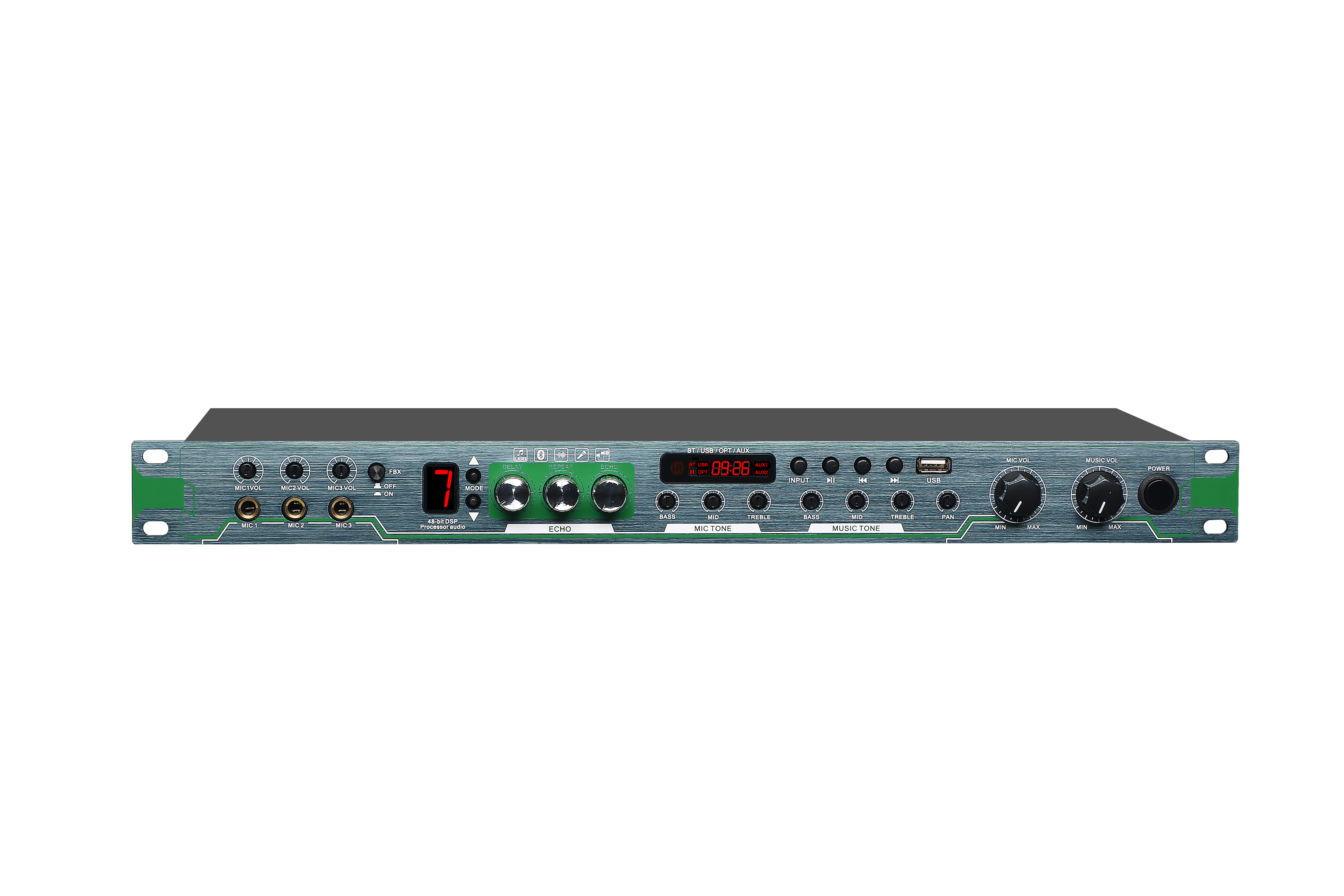 E-300 16DSP Effect Professional Karaoke Processor con control remoto