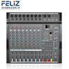 Consola mezcladora de sonido de efecto mezclador de potencia de audio de sonido profesional DMX de 8 canales