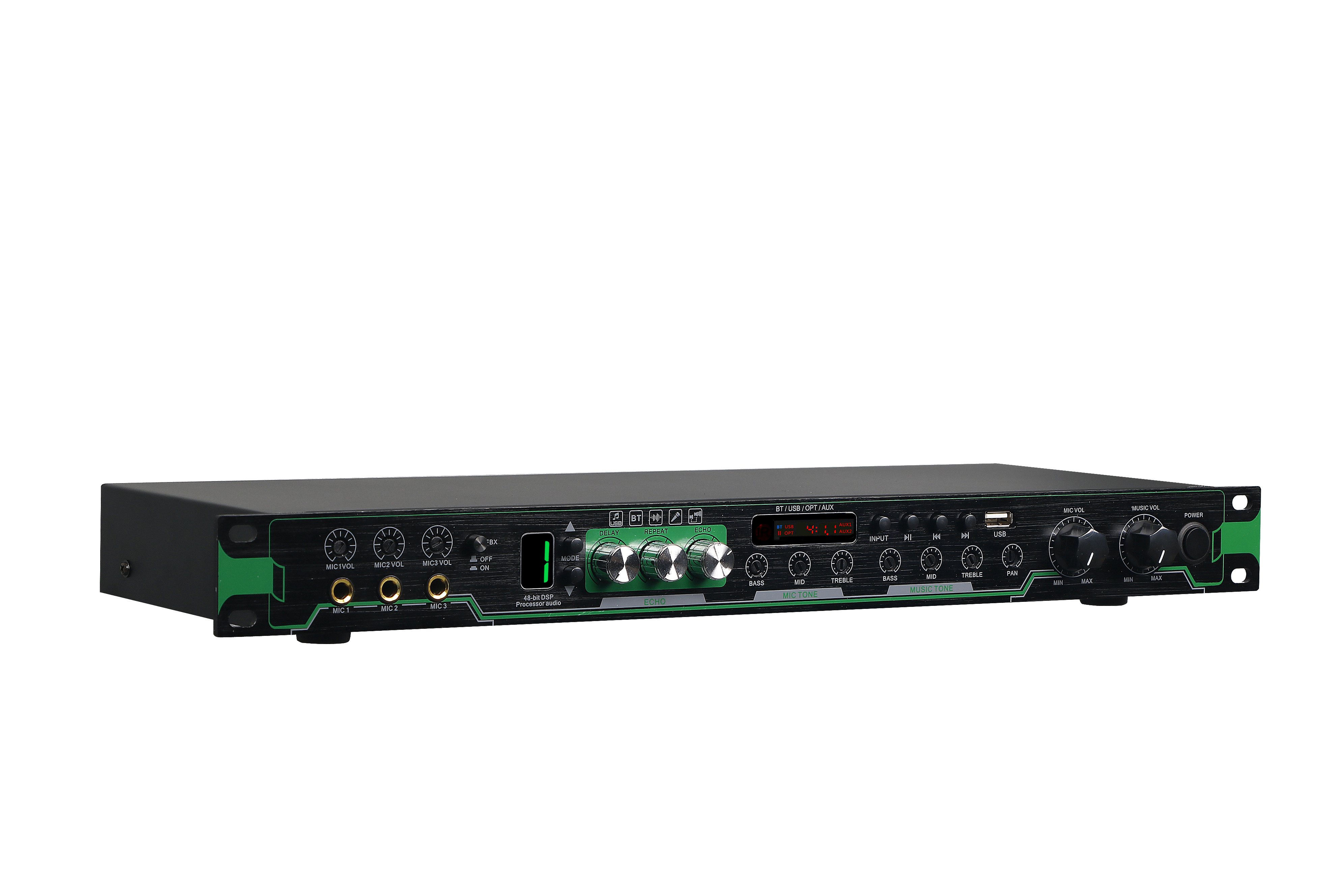 E-300 16DSP Effect Professional Karaoke Processor con control remoto